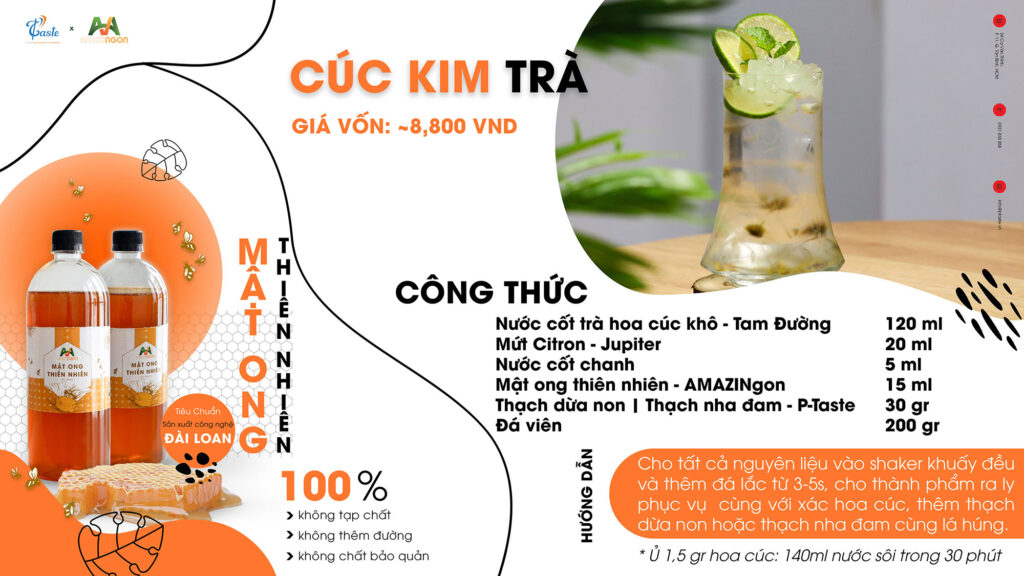 Công thức pha chế với mật ong AMAZINgon