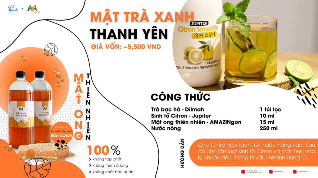 Công thức pha chế với mật ong AMAZINgon