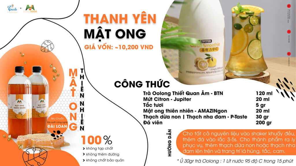 Công thức pha chế với mật ong AMAZINgon