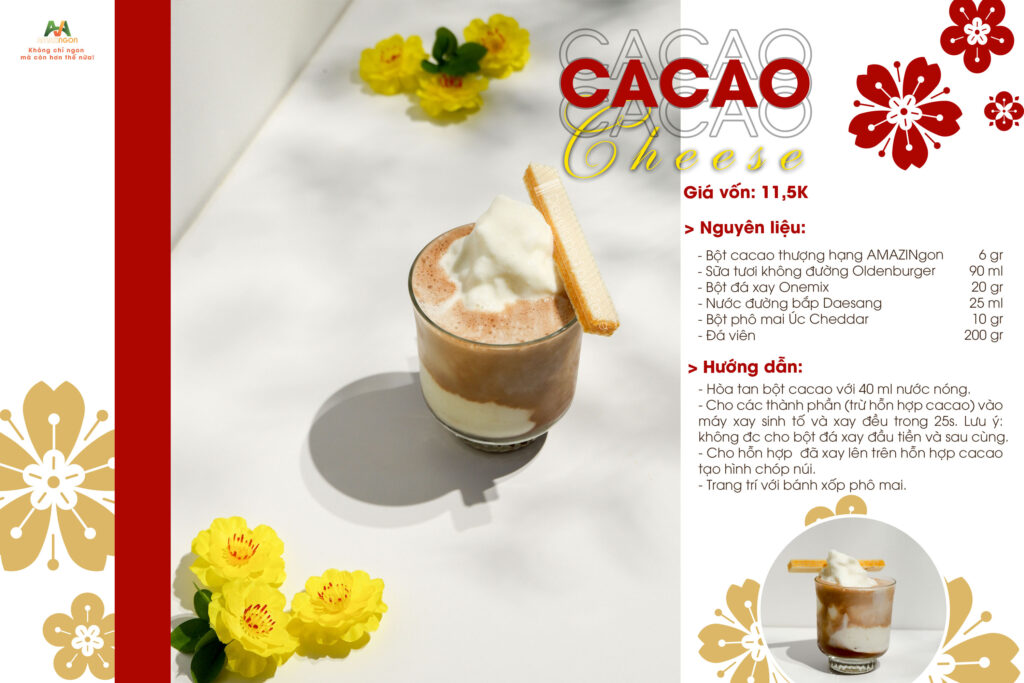 công thức đồ uống với bột cacao amazingon
