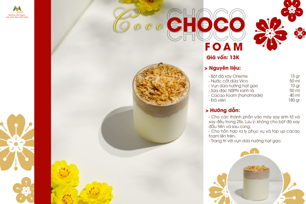 công thức đồ uống với bột cacao amazingon