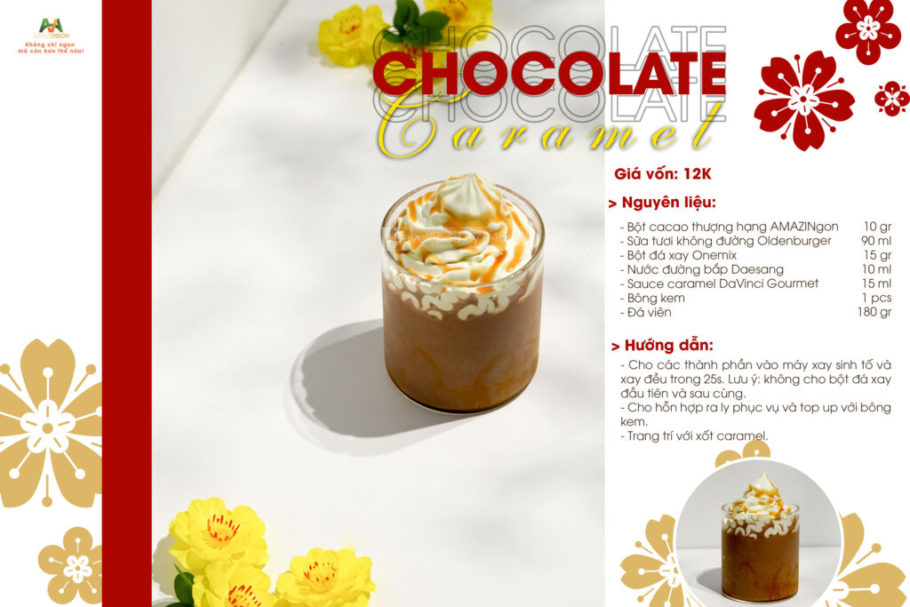 công thức đồ uống với bột cacao amazingon