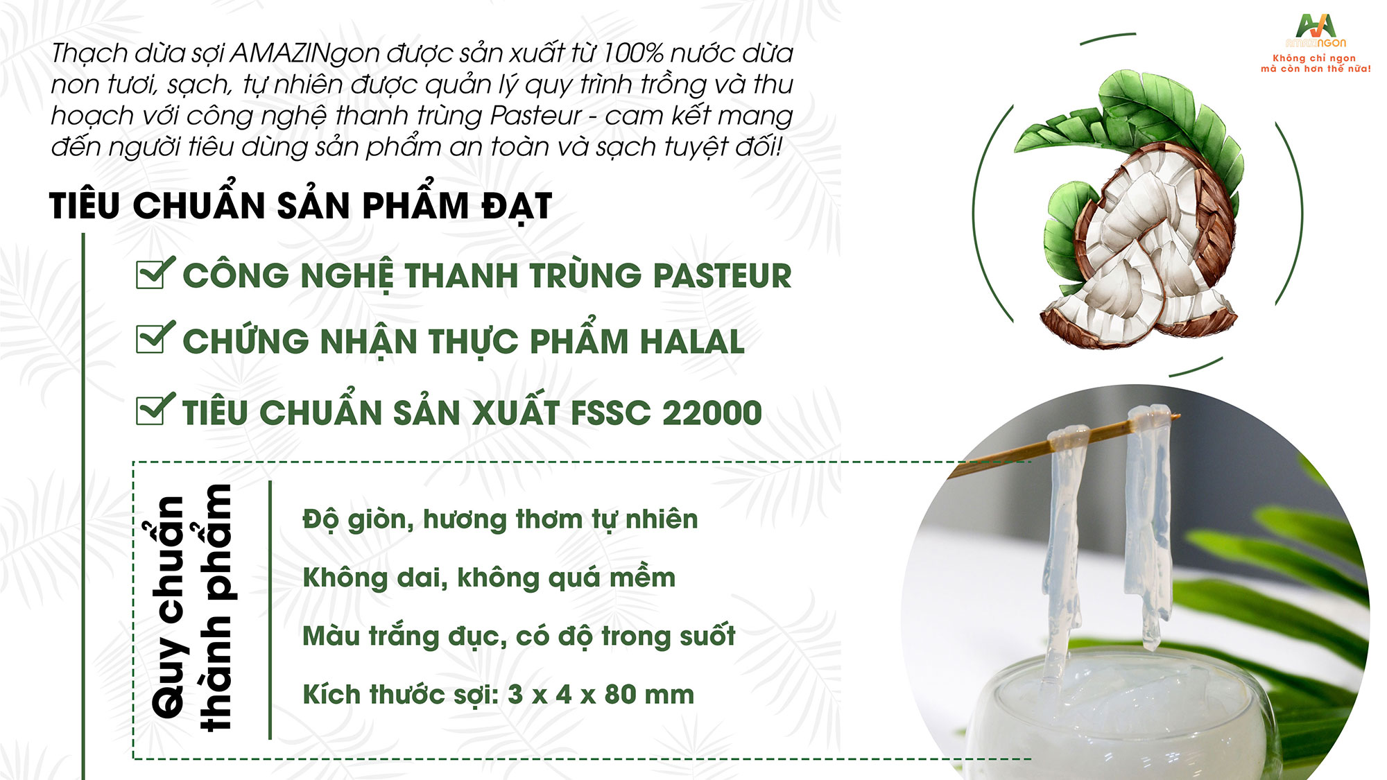 thạch dừa sợi AMAZINgon